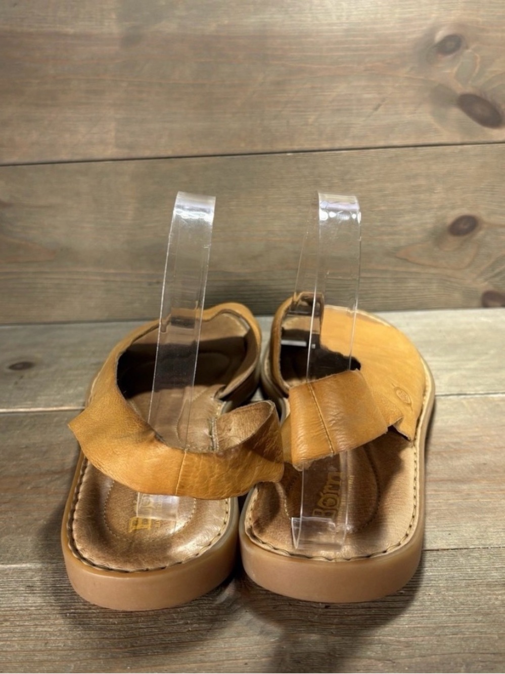 Born Tan Leather Inlet Slingback Slide Sandals orca yellow tan - Picture 4 of 9